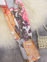 Paisley & Geometric Print Dress