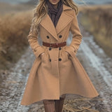 Double-Breasted Trench Coat with Belt