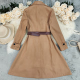 Double-Breasted Trench Coat with Belt