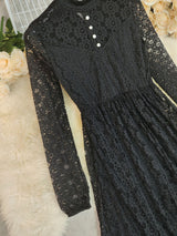 Elegant Lace Long Sleeve Maxi Dress