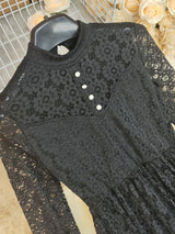 Elegant Lace Long Sleeve Maxi Dress