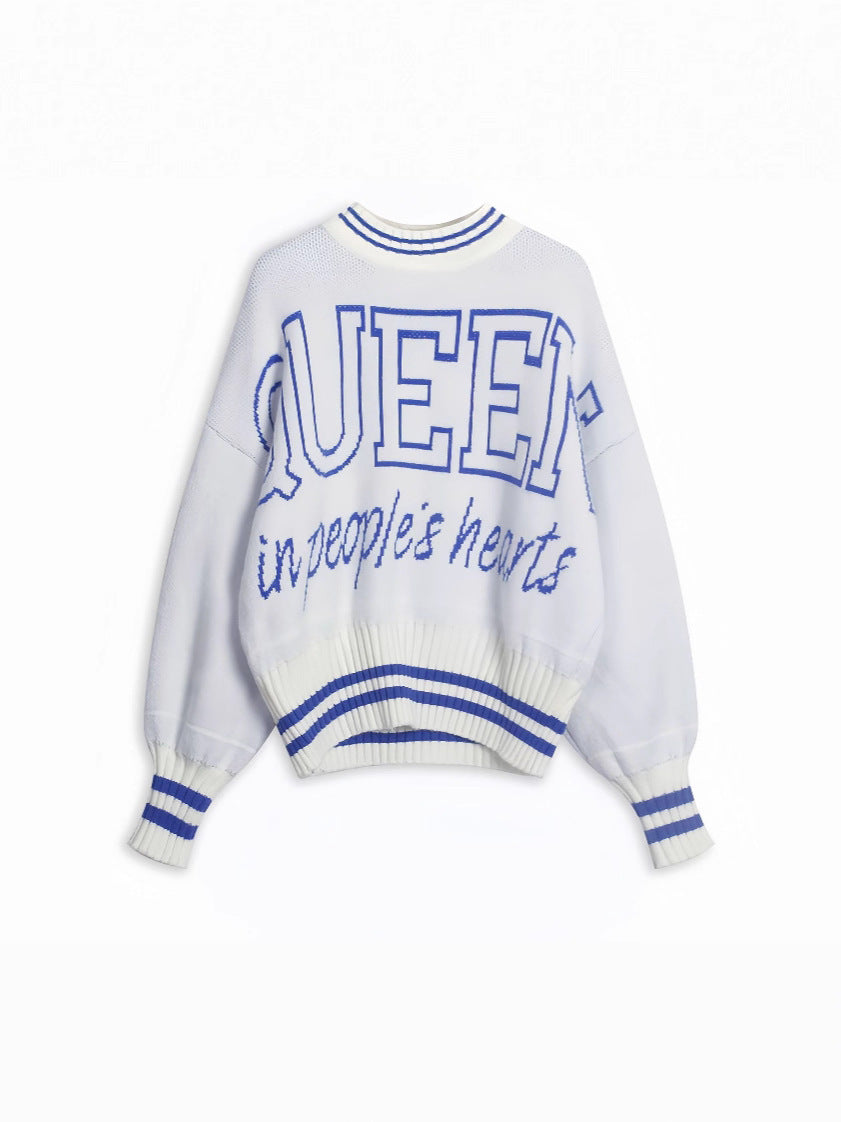 كنزة صوفية فضفاضة غير رسمية