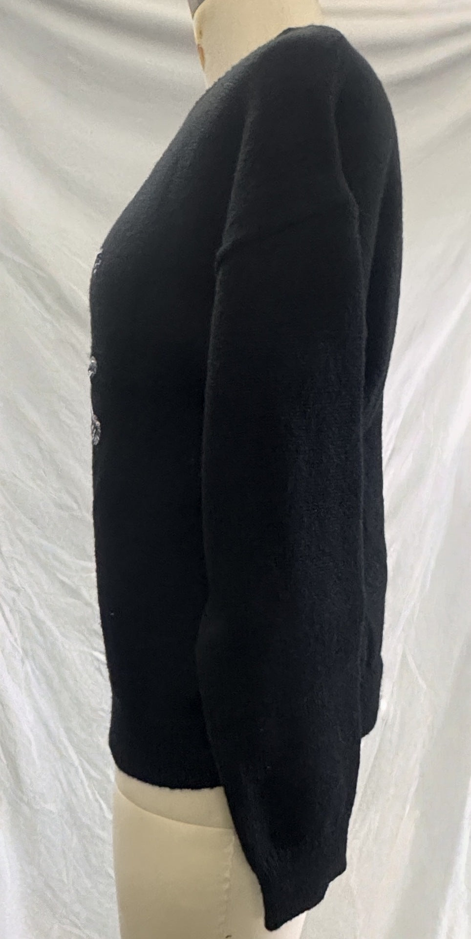 Sweater with Sequin Abstract Design