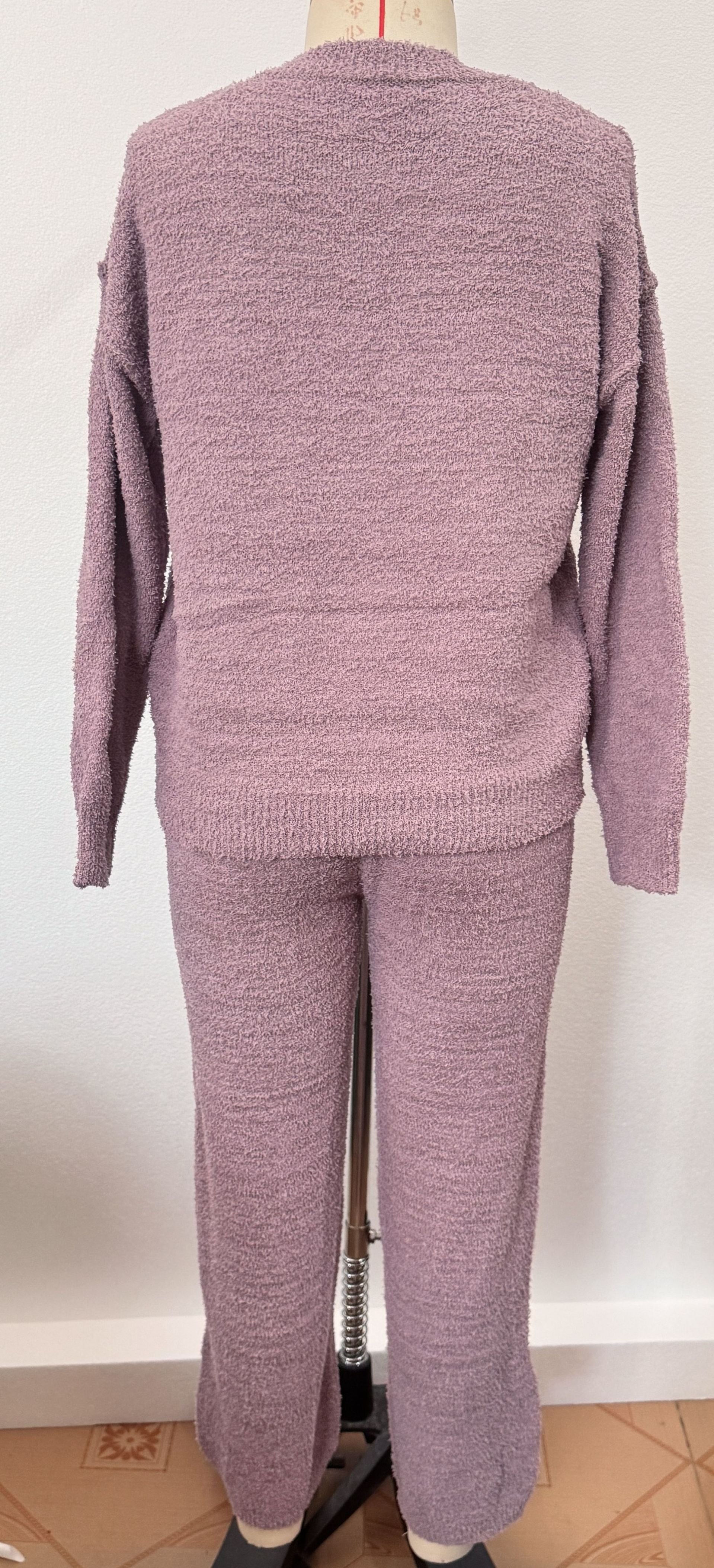 V-Neck Long-Sleeve Lounge Set