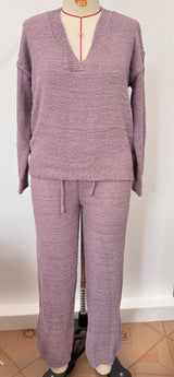 V-Neck Long-Sleeve Lounge Set