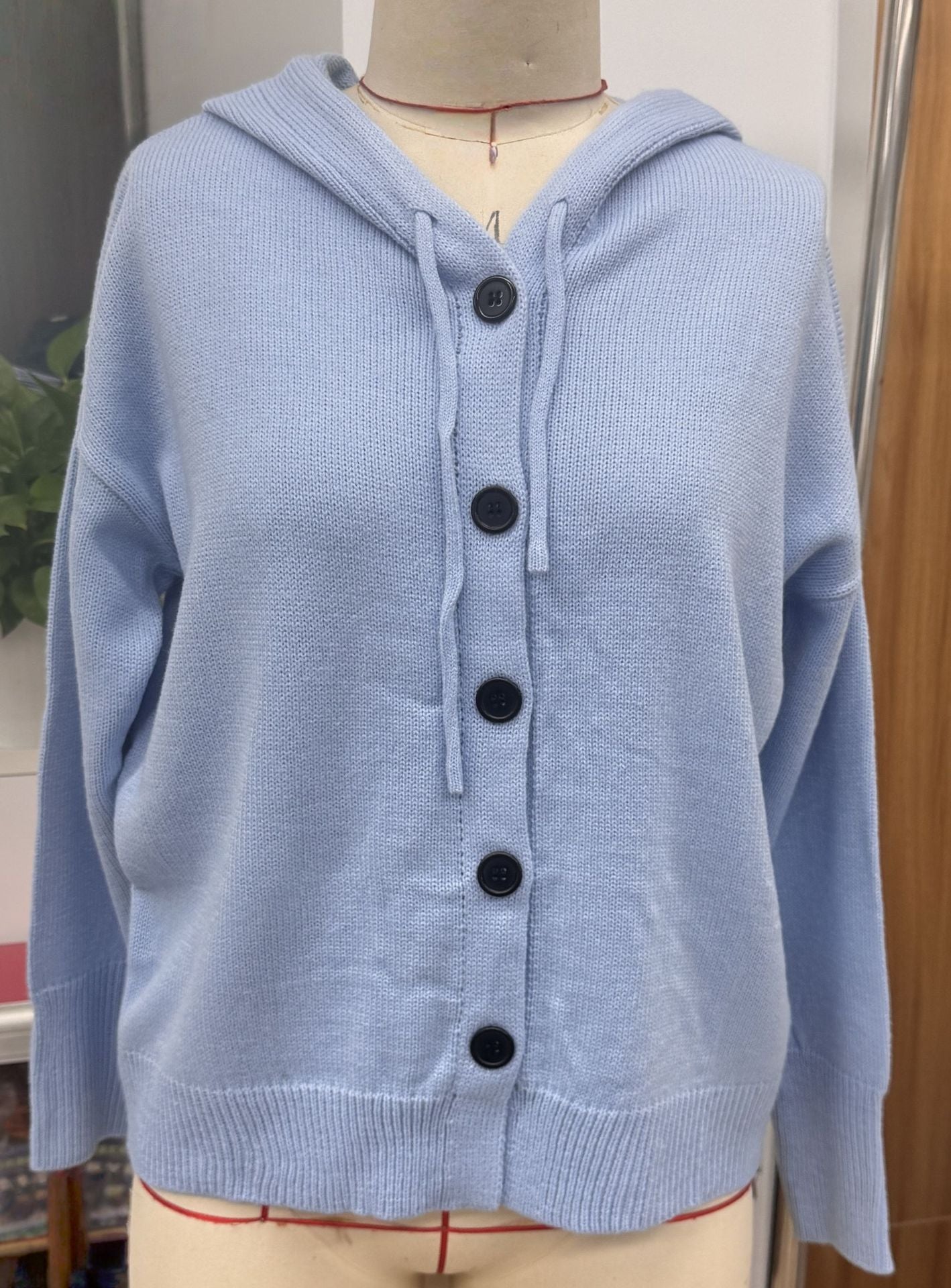 Warm Button-Front Casual Knit Cardigan