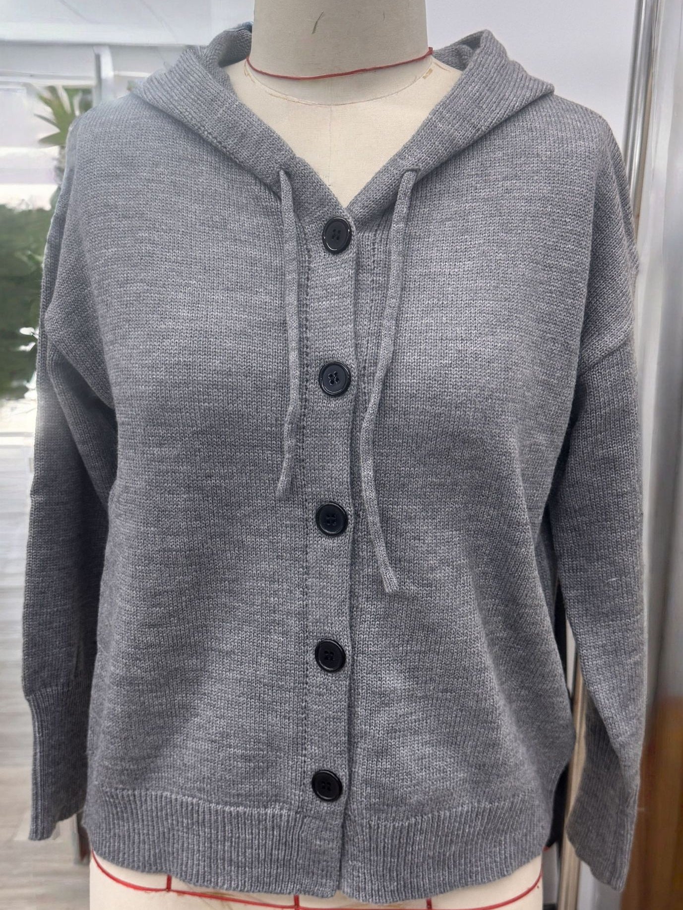 Warm Button-Front Casual Knit Cardigan