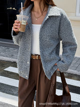 Cozy Grey Button-Up Jacket