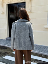 Cozy Grey Button-Up Jacket