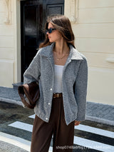 Cozy Grey Button-Up Jacket