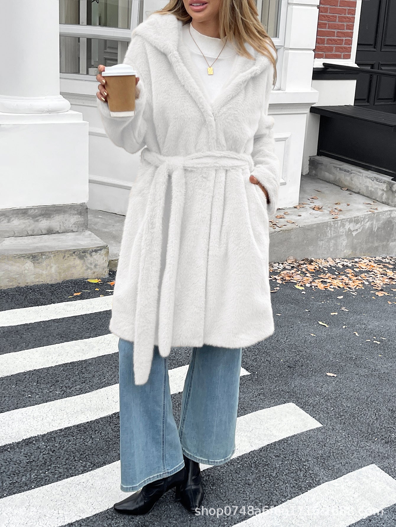 Elegant Long Faux Fur Coat