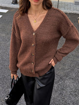 Cozy Brown Button-Up Jacket