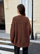 Cozy Brown Button-Up Jacket
