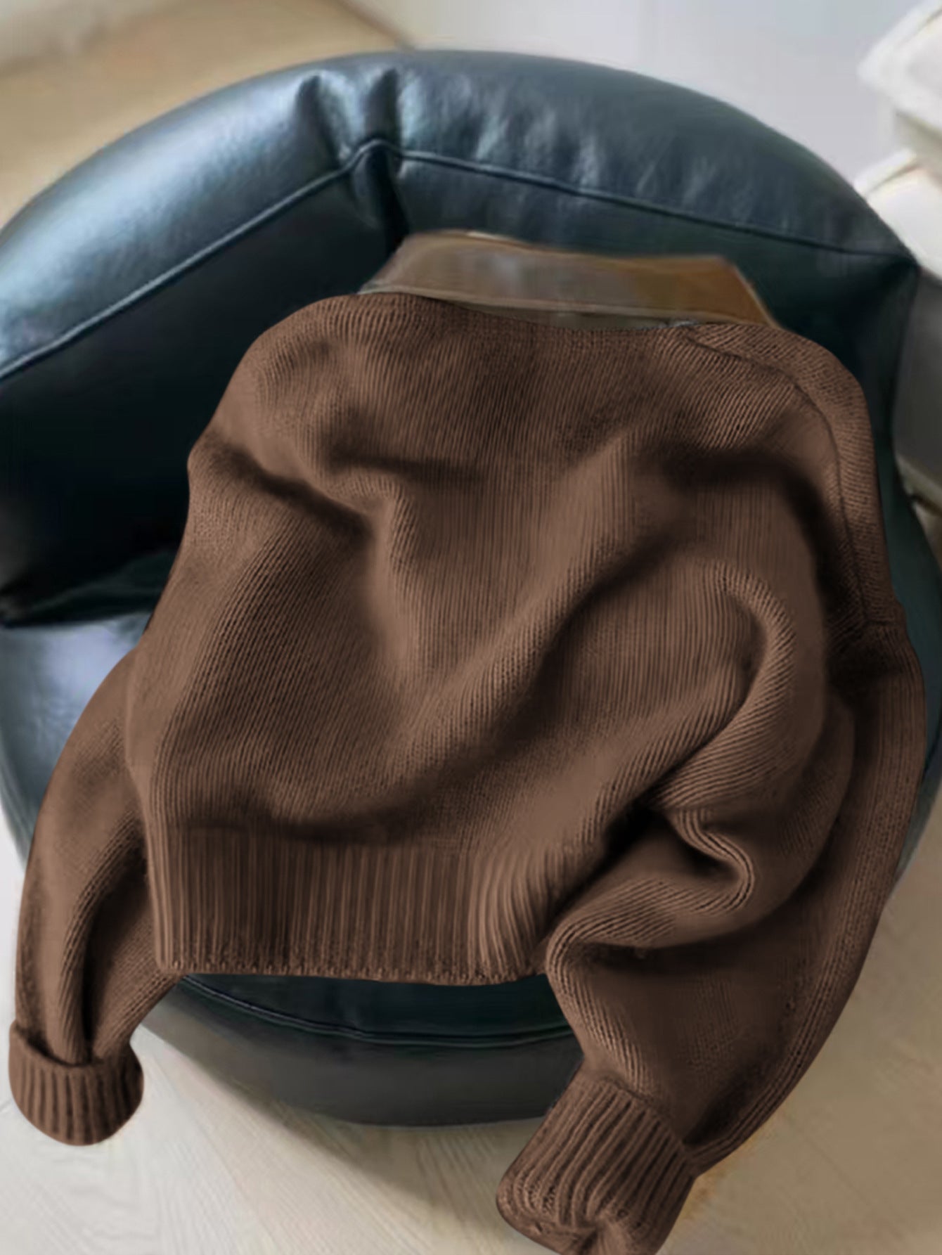 Knit Bomber Jacket with  Collar