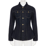 Dark Wash Peplum Jacket