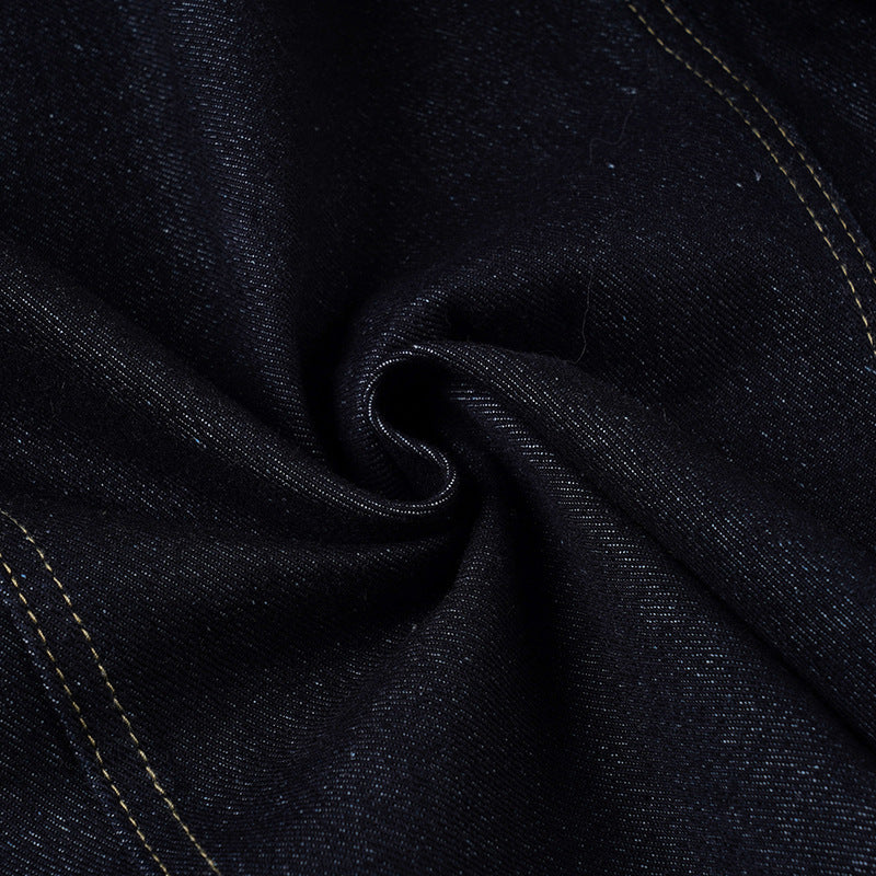 Dark Wash Peplum Jacket