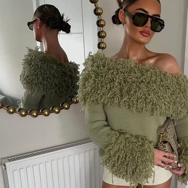 Cozy Green Textured Top