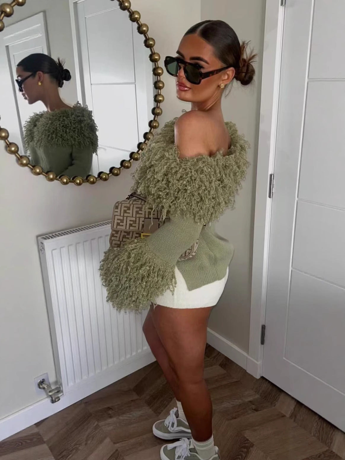 Cozy Green Textured Top