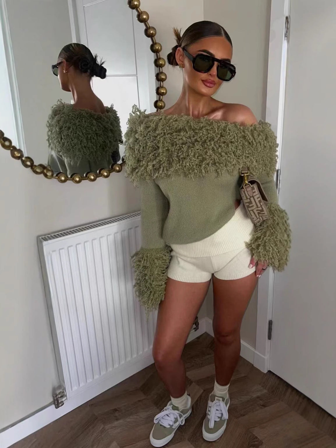 Cozy Green Textured Top