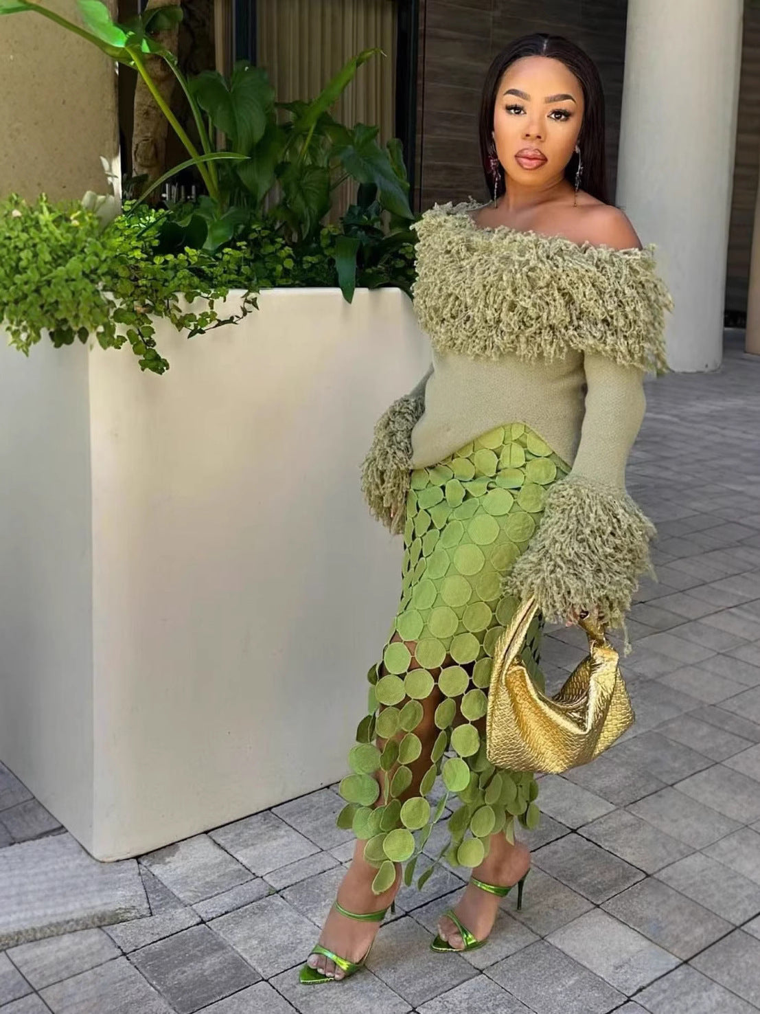 Cozy Green Textured Top