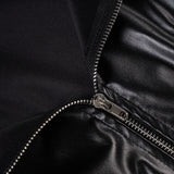 Black PU Leather Fitted Biker Jacket