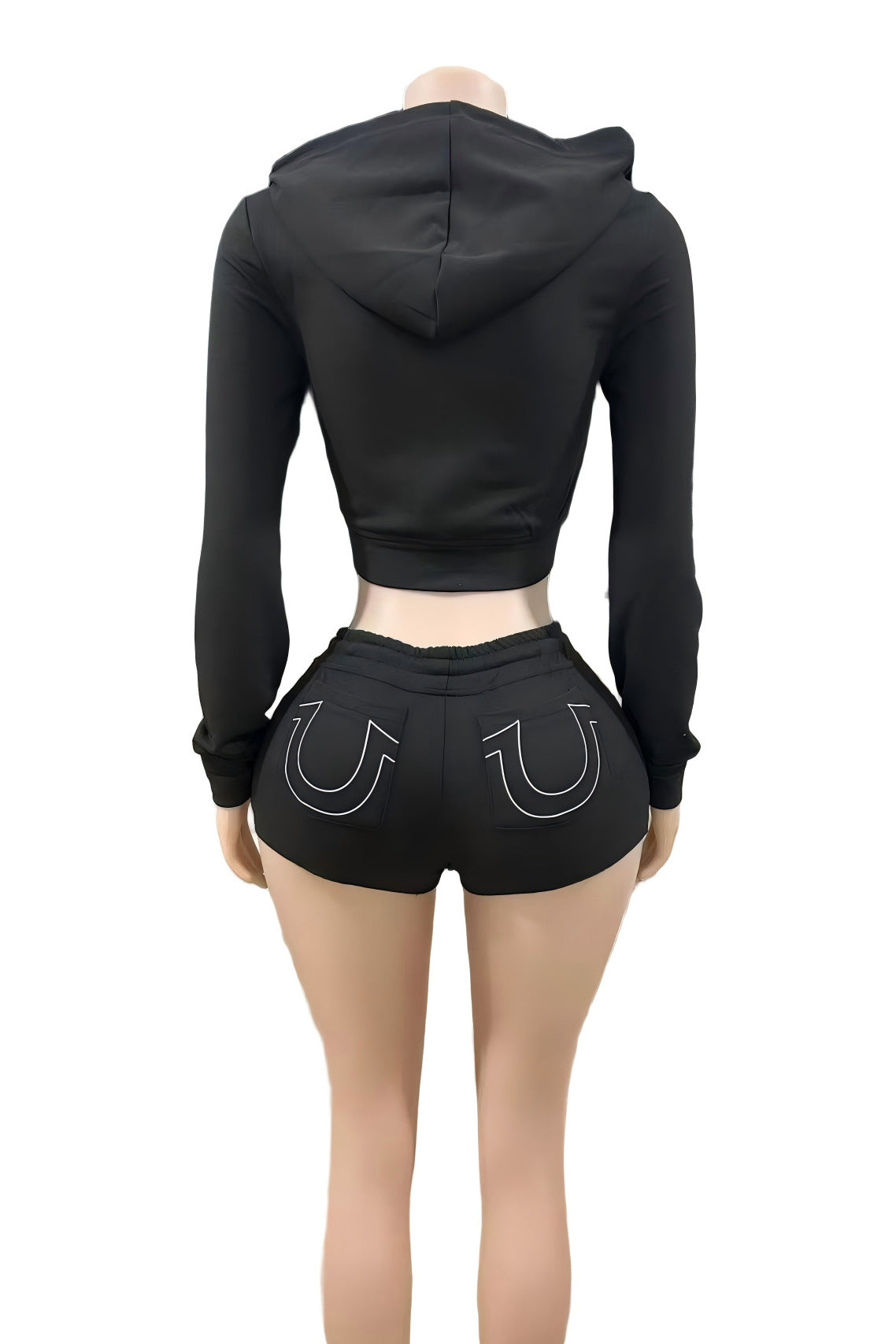 Cropped Hoodie and Shorts Set