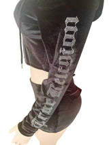 Edgy Zip-Up Crop Top & Shorts Set