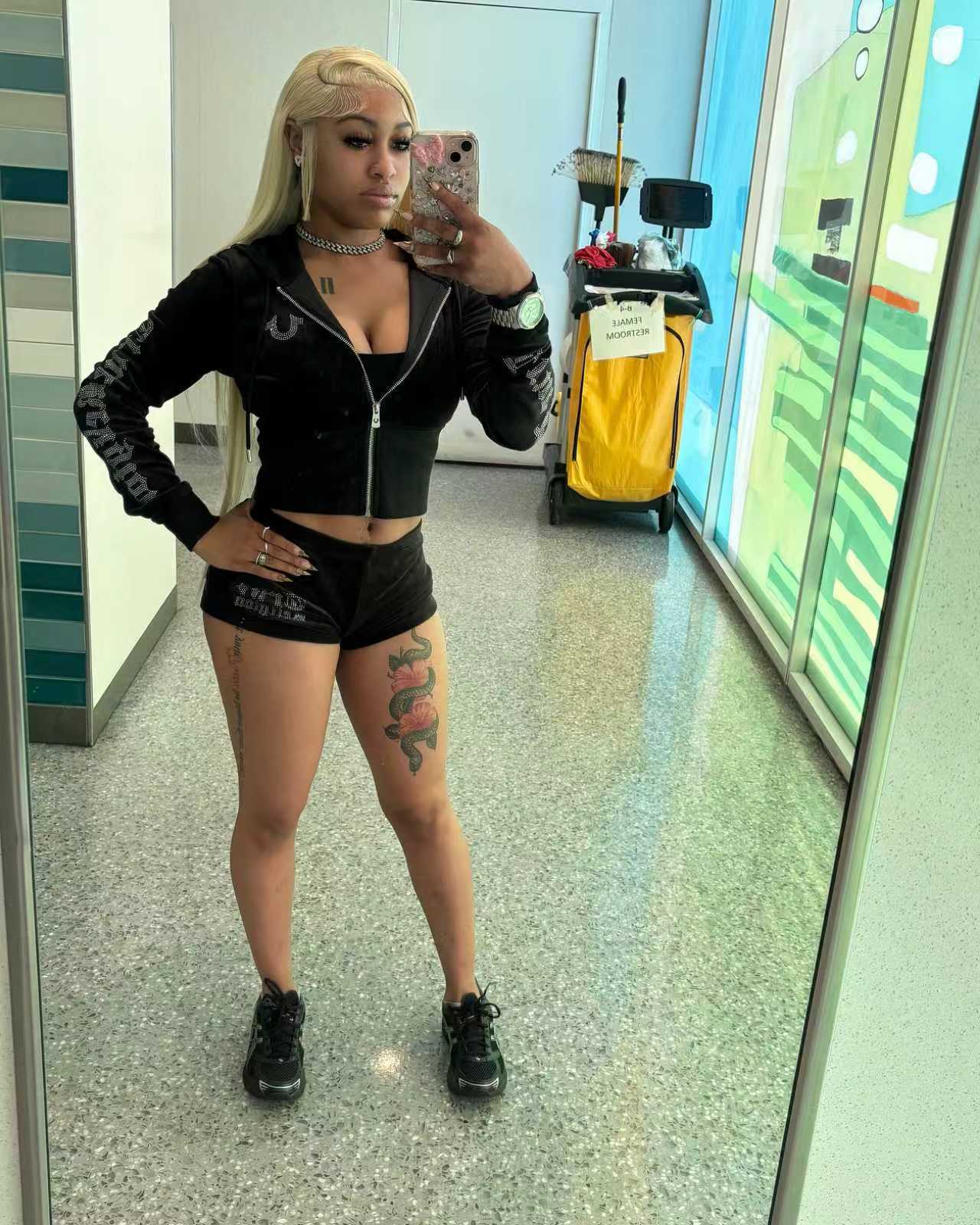 Edgy Zip-Up Crop Top & Shorts Set