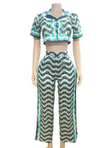 Two-Piece Patterned Lounge Set