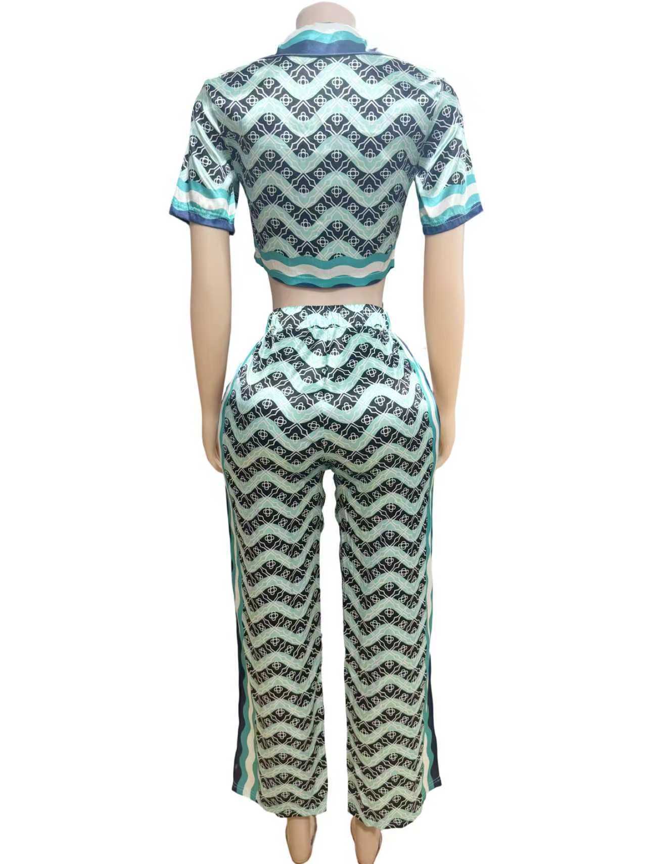 Two-Piece Patterned Lounge Set