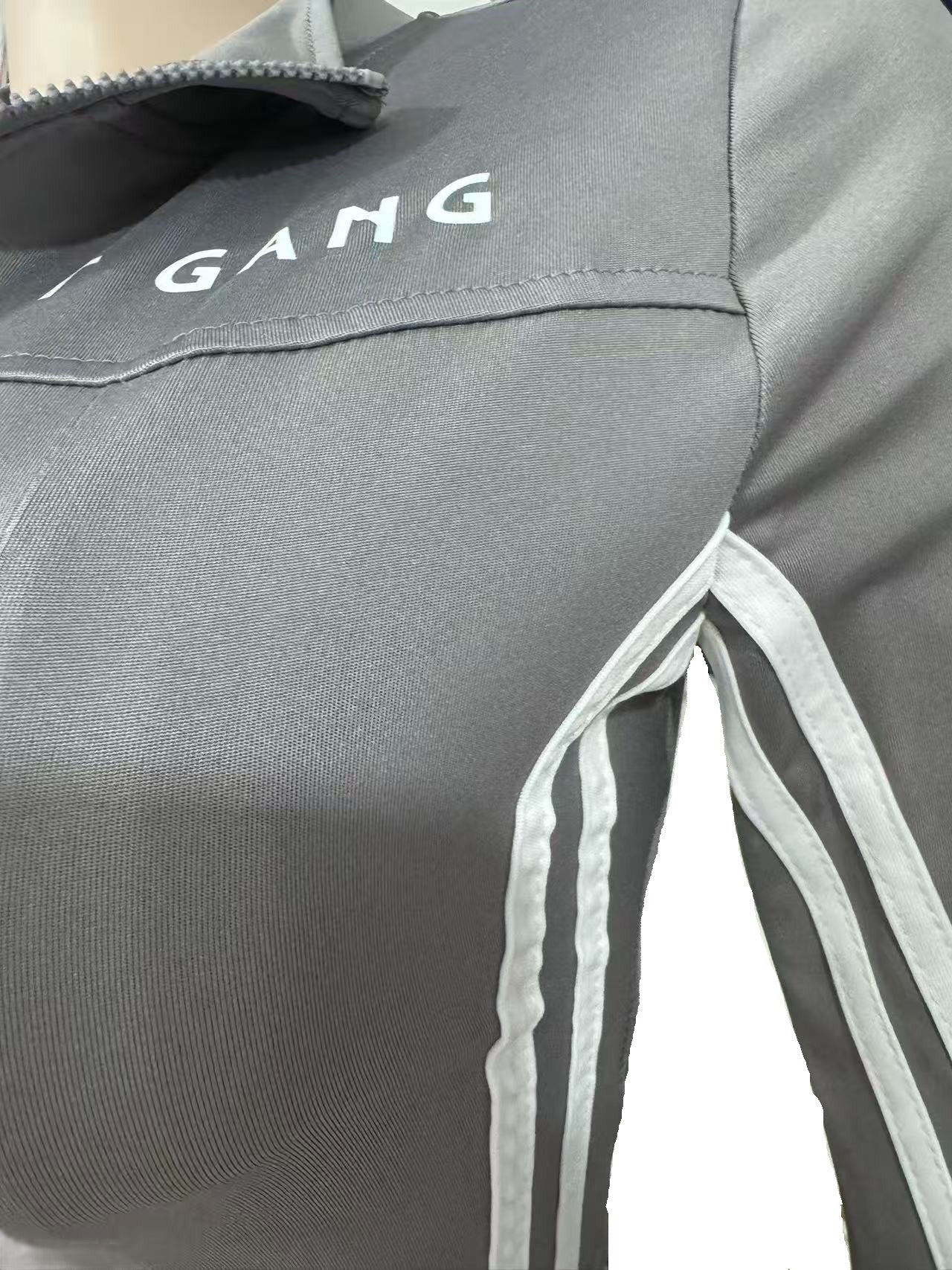 Zipper Crop Top & Matching Leggings