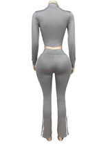 Zipper Crop Top & Matching Leggings