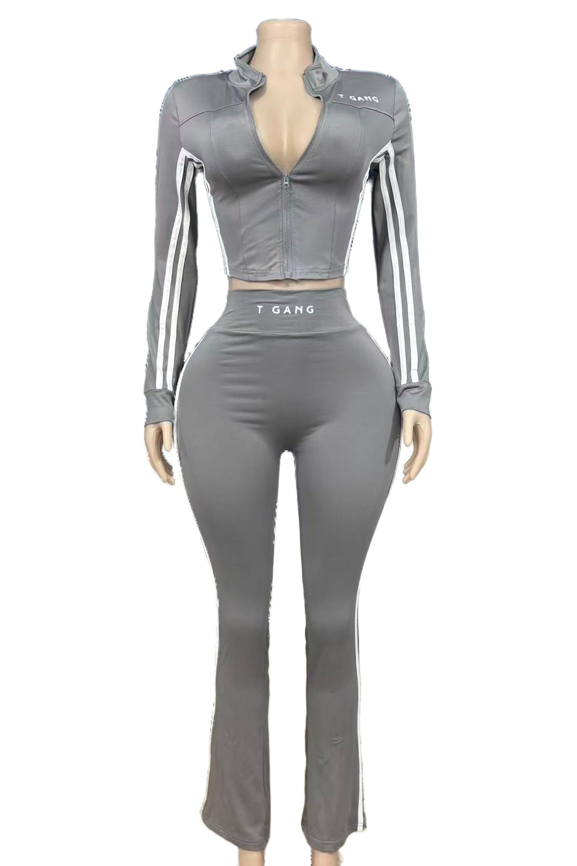 Zipper Crop Top & Matching Leggings