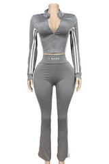 Zipper Crop Top & Matching Leggings