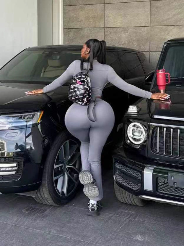 Zipper Crop Top & Matching Leggings