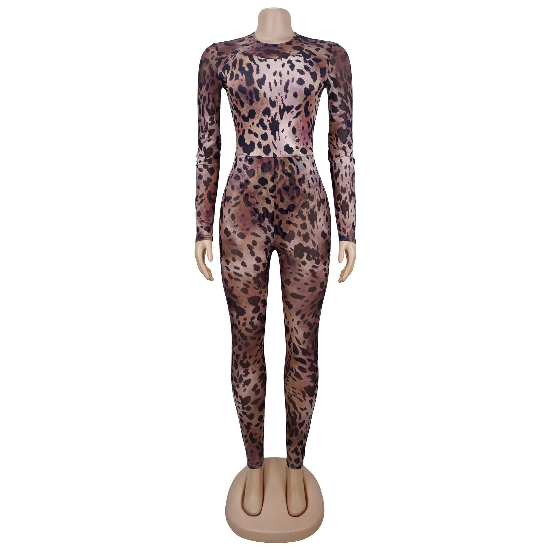 Chic Leopard Print Jumpsuit