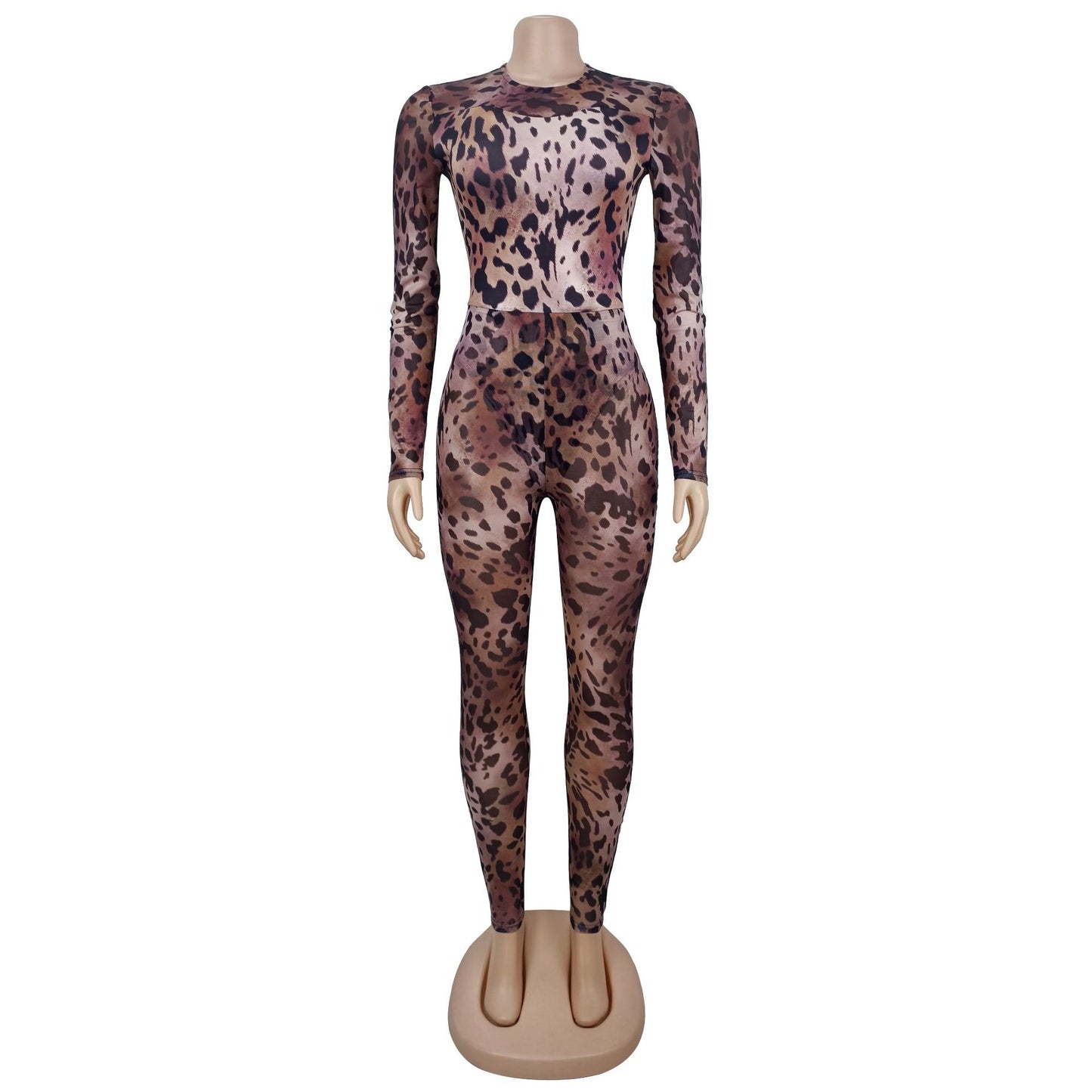 Chic Leopard Print Jumpsuit