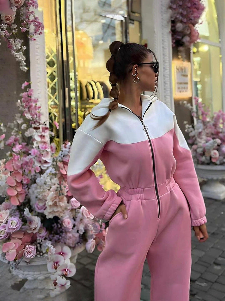 Casual Chic Color-Block Jumpsuit