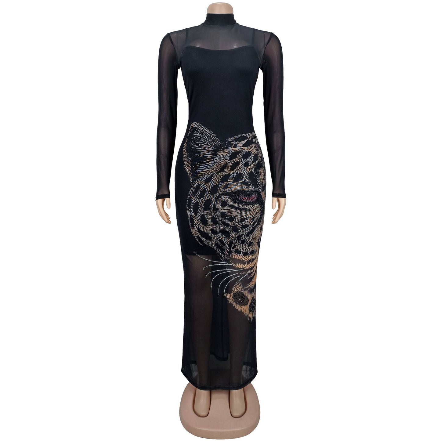 Glamorous Animal Print Maxi Dress