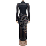 Glamorous Animal Print Maxi Dress