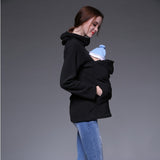 Warm Maternity Sweatshirt with Baby Carrier