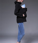 Warm Maternity Sweatshirt with Baby Carrier