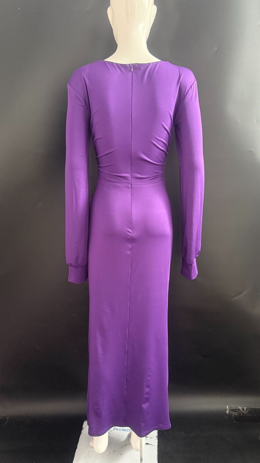 Elegant Cut-Out Draped Evening Dress