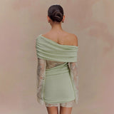 Off-Shoulder Lace Dress