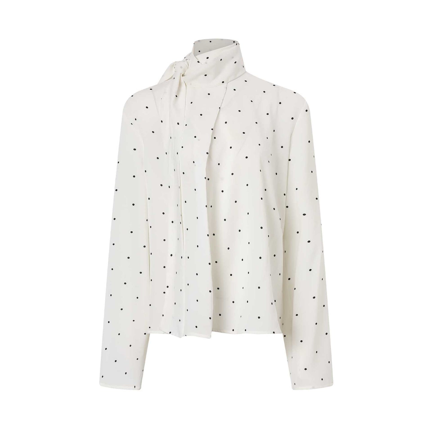 White Blouse with Tie Detail