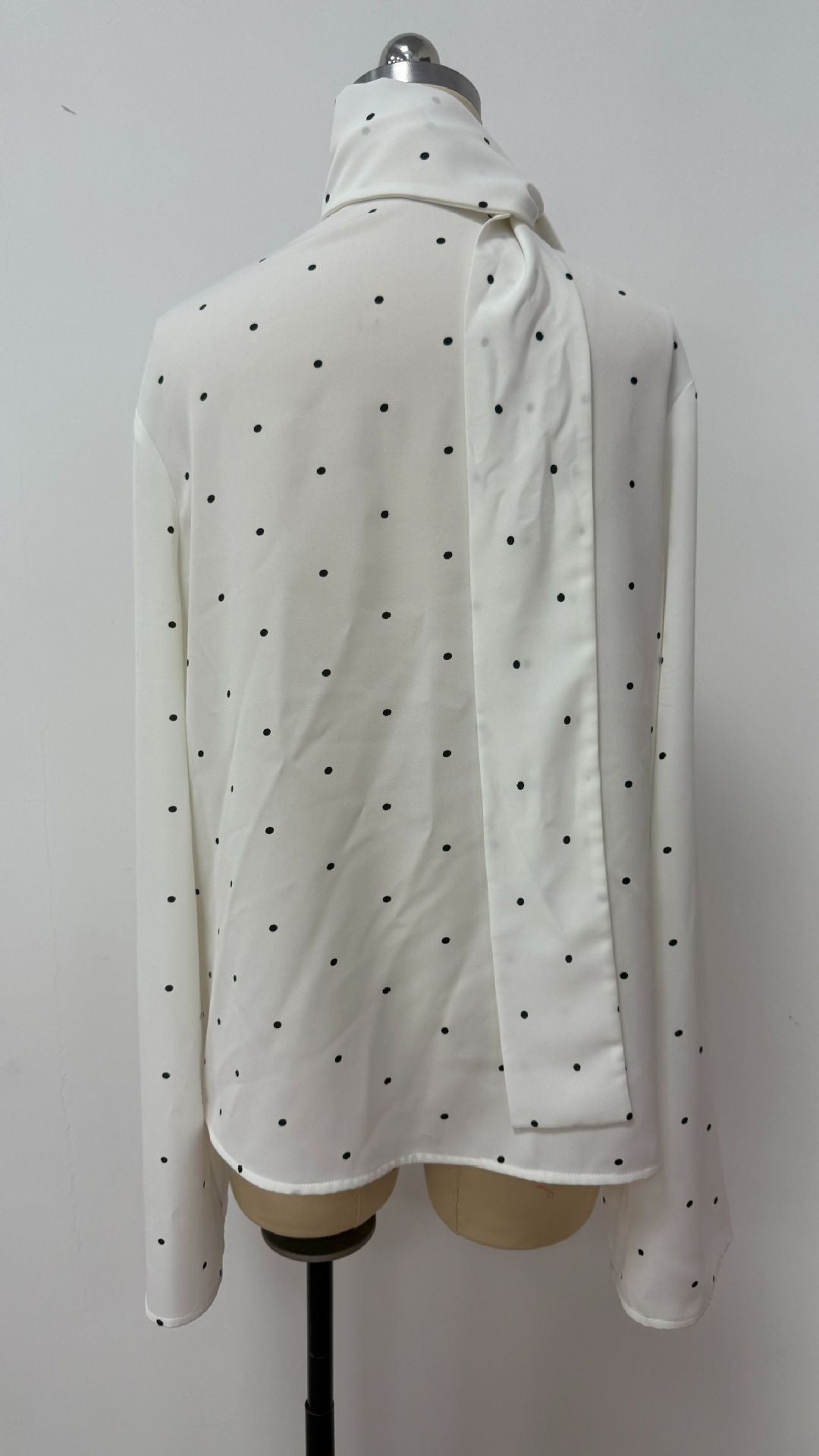 White Blouse with Tie Detail