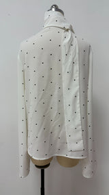 White Blouse with Tie Detail