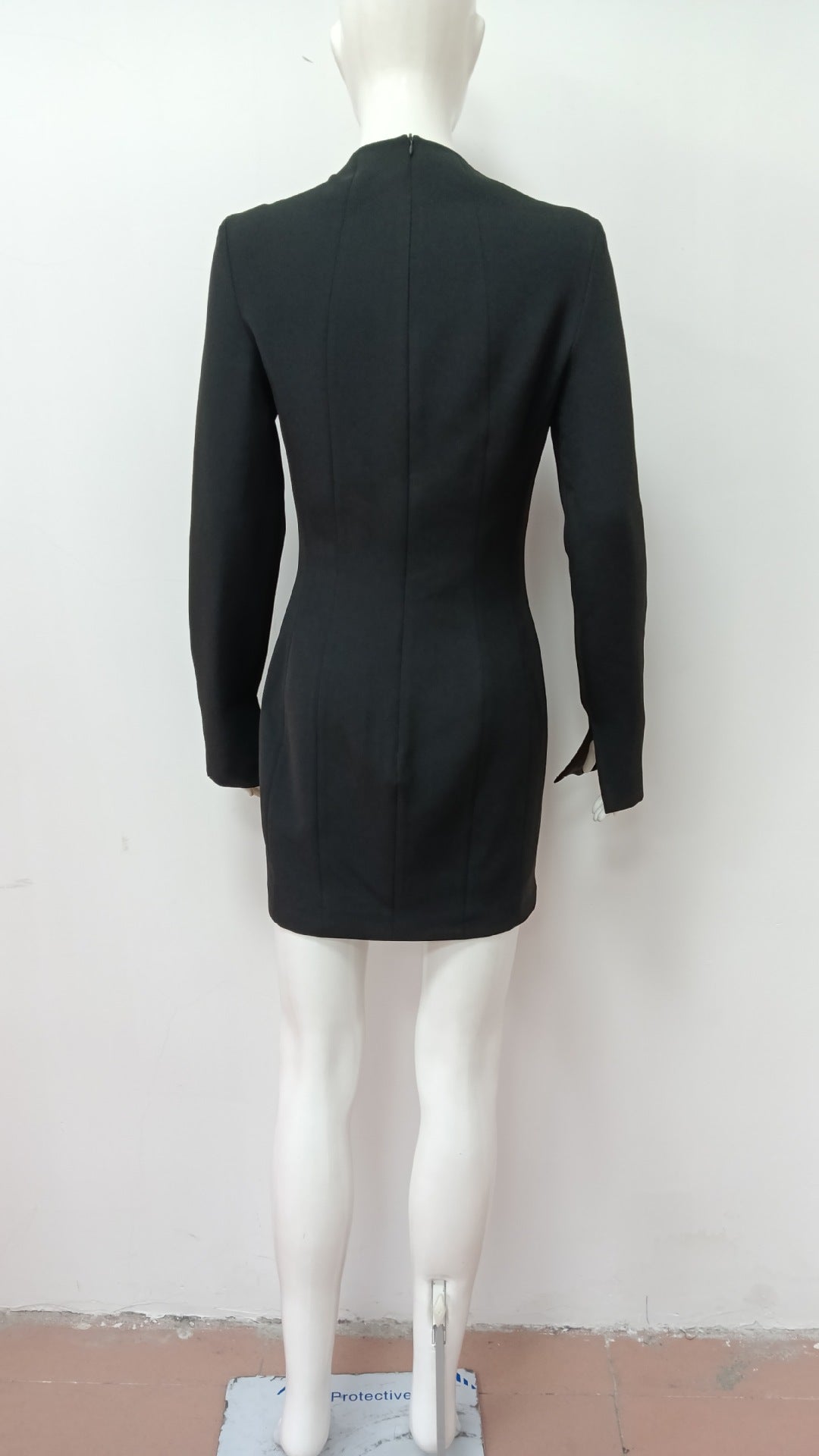 Bodycon Dress with Silver Button