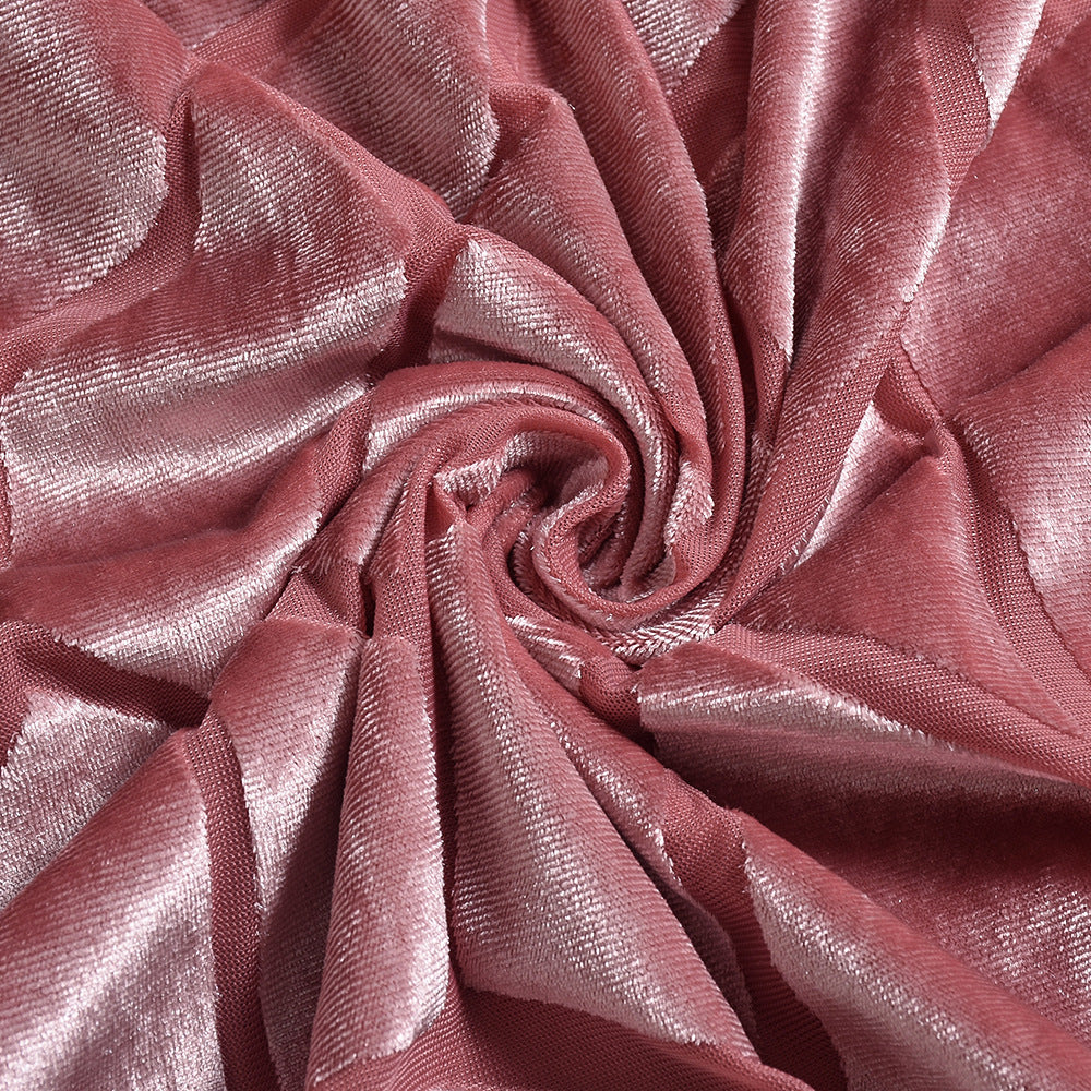 Pink Soft Geometric Pattern Dress