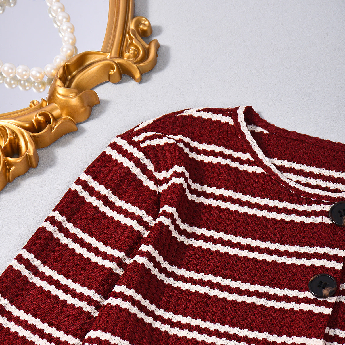 Chic Striped Two-Piece Set